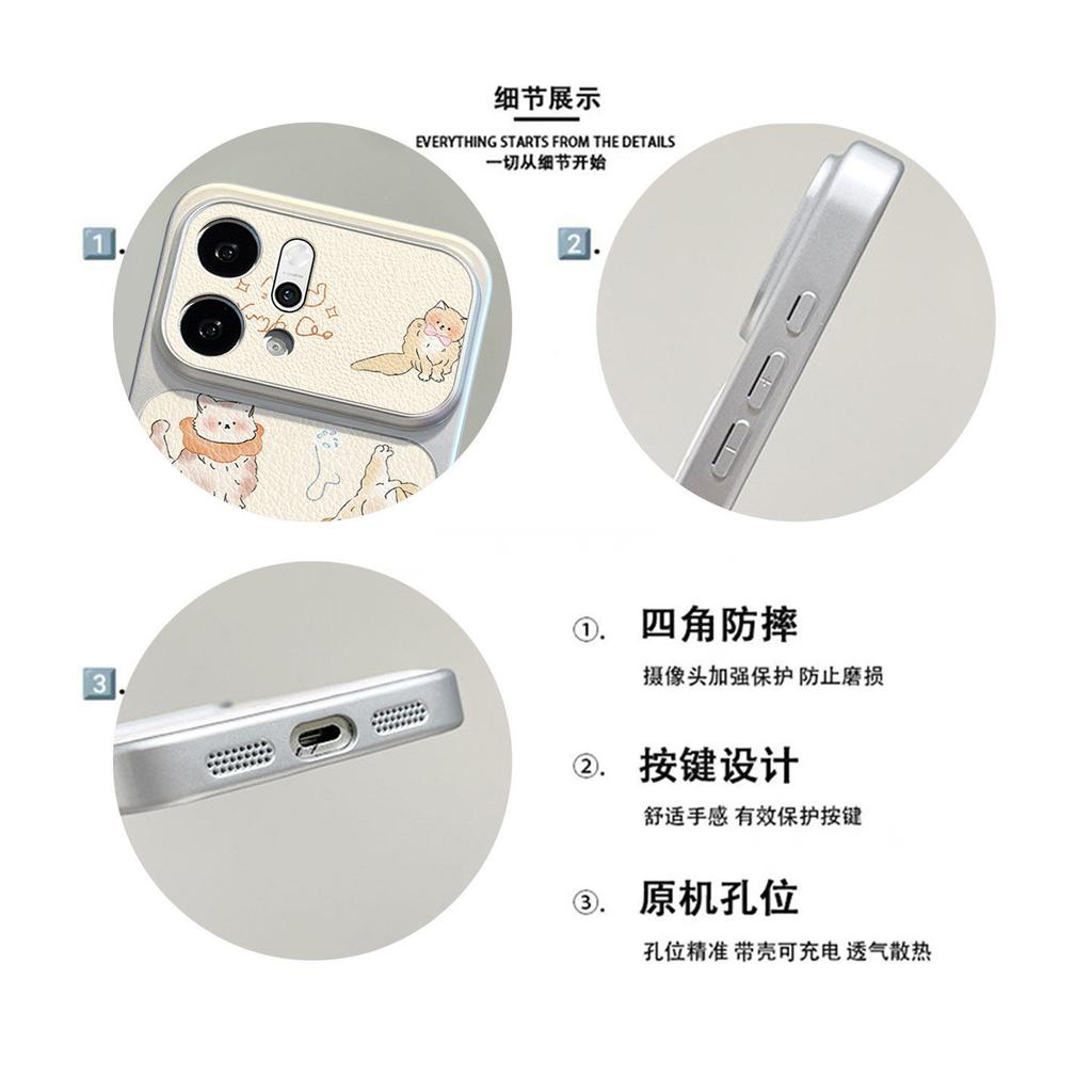 Applicable To Opporeno14pro Mobile Phone Case All-inclusive Lens Reno14 with Lanyard Anti-drop Cartoon Elegant Cat