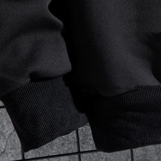 Men Hoodie Coat Solid Color Hooded Thicken Plush Winter Jacket for Daily Wear