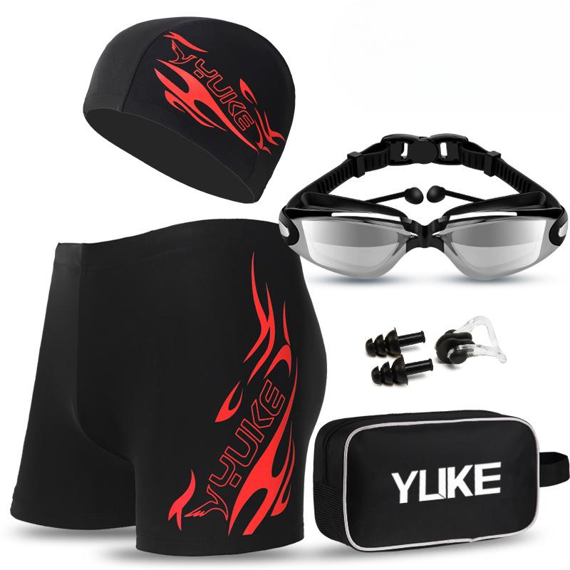Men's Swimming Suit Men's Plus Size Swimming Trunks Swimming Goggles Swimming Trunks Boxers Swimming Suit