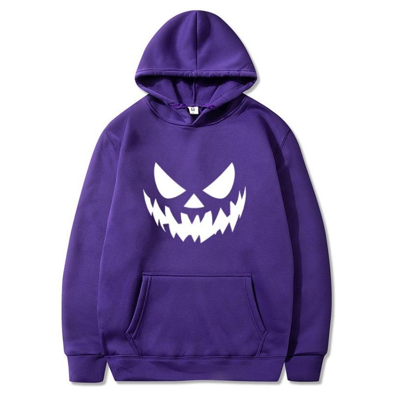 Halloween Printed Casual Hoodie Men's Women's Long Sleeved Sweatshirts Autumn Winter Fashion Style Hoodies