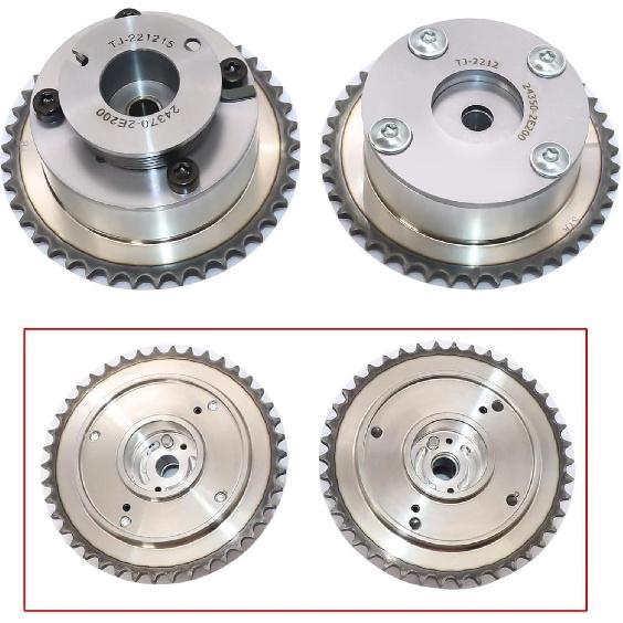 FZJDSD Intake & Exhaust Camshaft Phaser Adjuster Actuator CVVT Gear Compatible with Hyundai Elantra Tucson Sonata 2014-2021 Compatible with Kia Forte