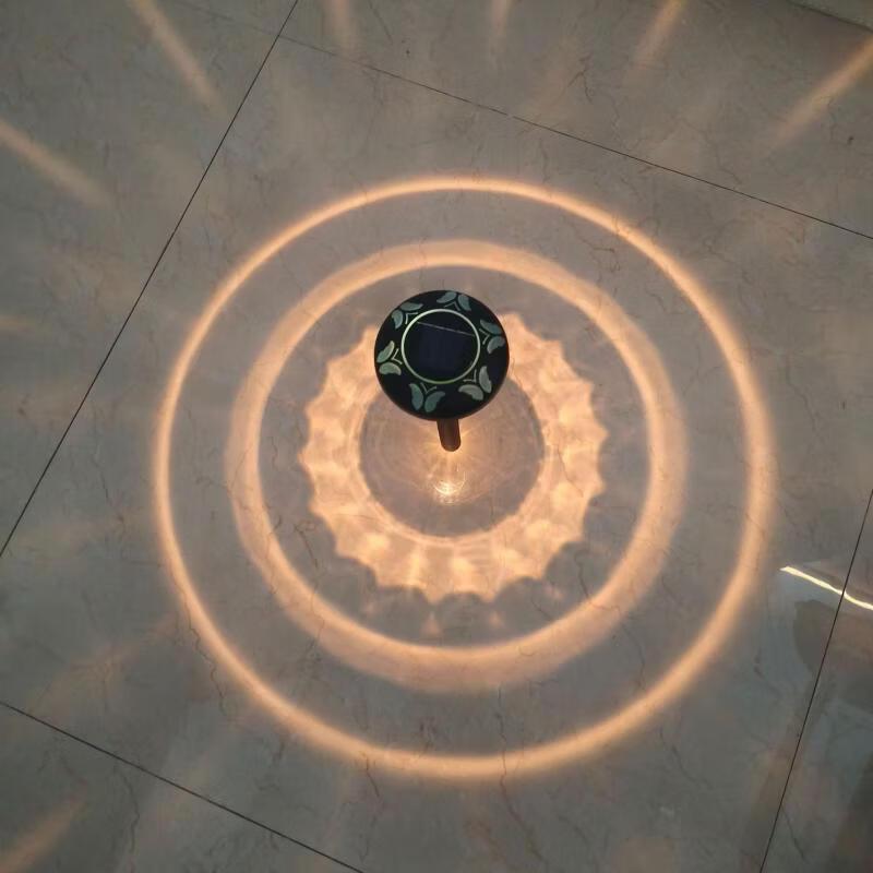 Nufeng 3-Head Dandelion Solar Garden Lights, Color-Changing, 2-Pack