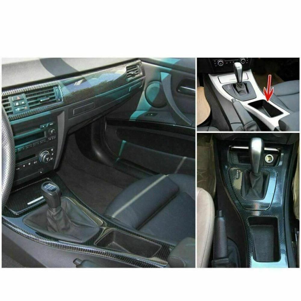 Set Panel Frame Sticker Gear Shift Auto Carbon Fiber Decal Controller For BMW 3 Series E90 2005-2012 Practical
