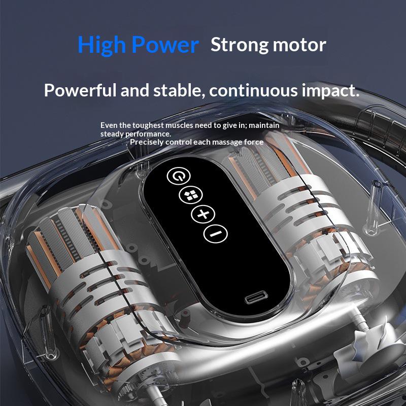 Cross-new 16-Head Professional Fascia Gun: 20-Gear Muscle Relaxation & Red Light Therapy Massager