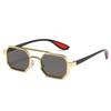 Gradient Unisex Polarized Sunglasses Indian Style Anti-UV Glasses Double-bar Square Sunnies  Party