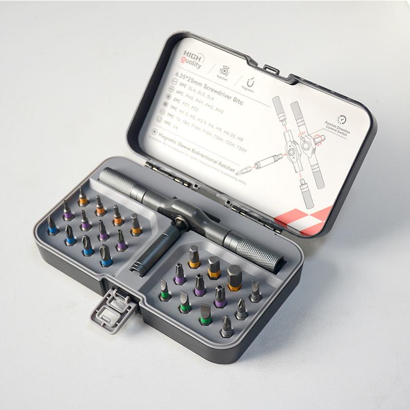 33-in-1 Magnetic Ratchet Screwdriver Set - Portable Home Repair Tool