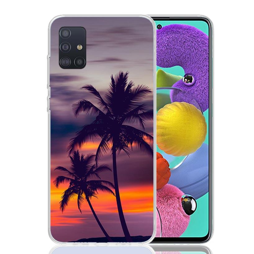 

Palm Leaves Sunset Summer Scenery Case Phone Cover for Samsung Galaxy A52 A51 A50 A42 A32 A22 A12 A02S A72 A71 A70 A41 A31 A21S Samsung A20S