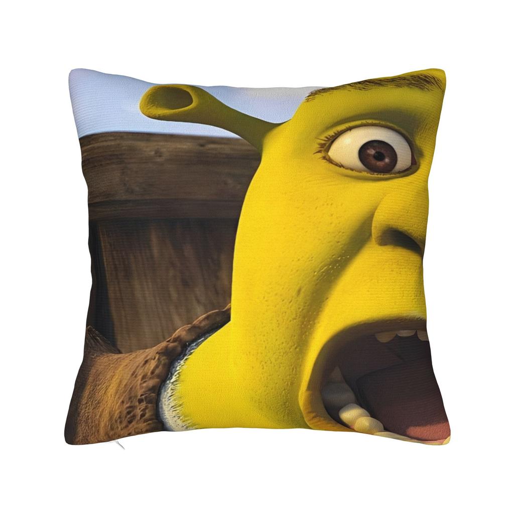 Funny Shreks Meme Pillowcases Merchandise Soft Cushion Cover Decor  Pillow Case Cover Seat Multi-Size