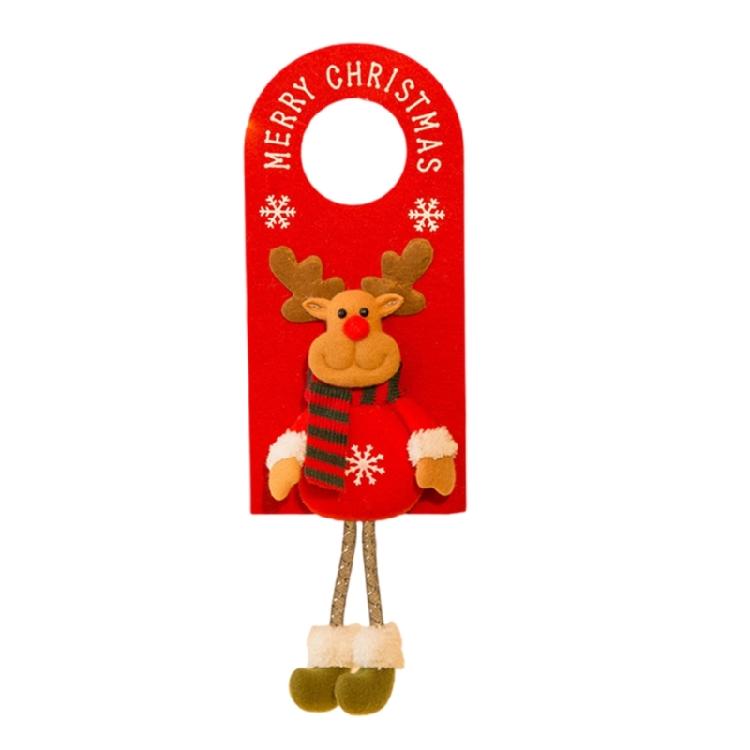 Unique Christmas Door Handle Hanger Christmas Series Figurine Door Hangings Comfortable Easy Install Festival Decors