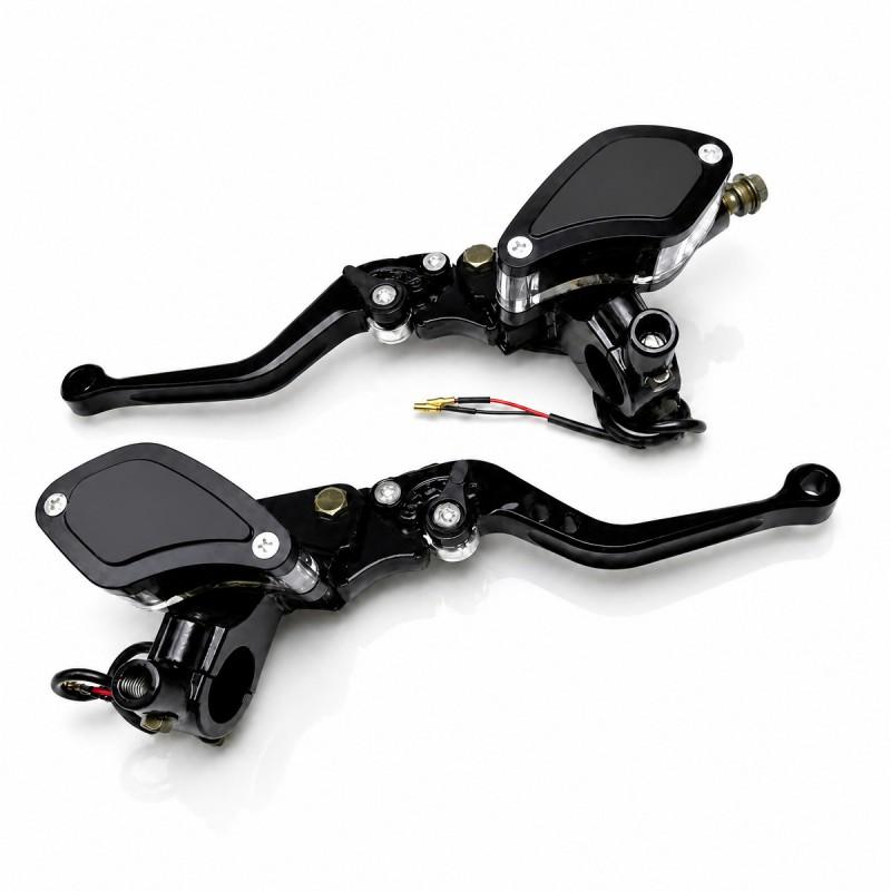 Universal CNC Aluminum Dual Hydraulic Brake Master Cylinder With Clutch Lever Dirt Bike ATV Motorbike Modification