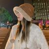 Autumn Winter Women's Plush Hat Ethnic Style Ear Protection Hat Fluffy Fur Bucket Hat  Female