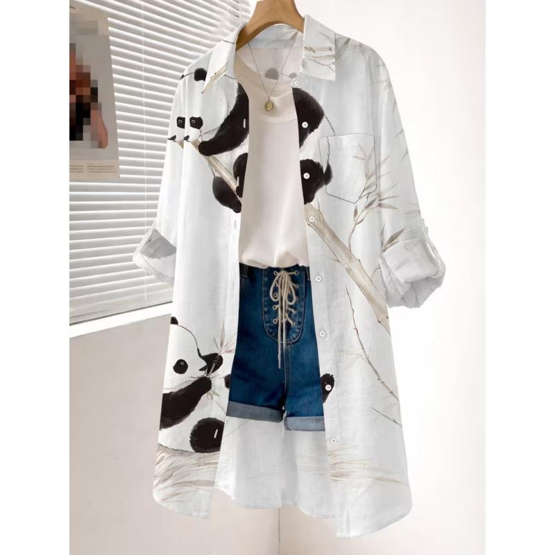 Autumn and winter women's casual long shirts