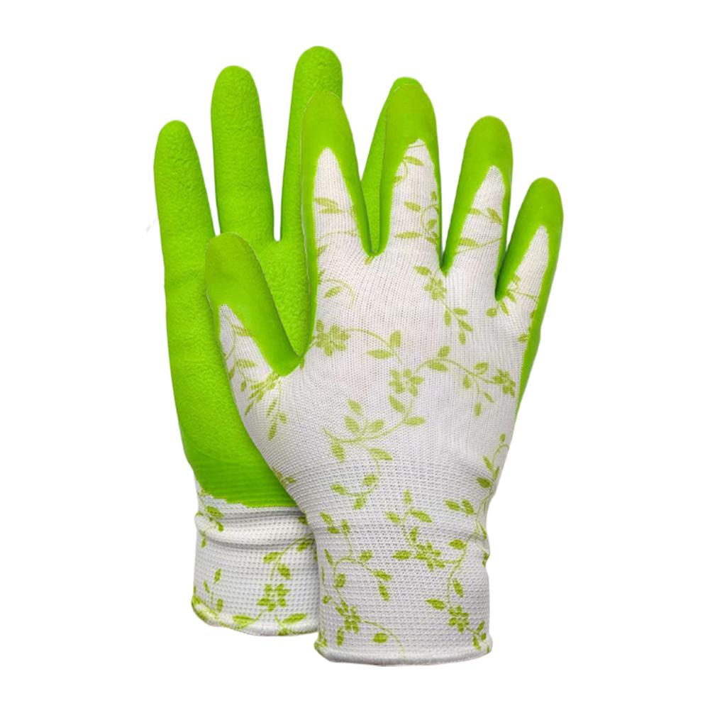1Pair Garden Gloves Latex Foam Printed Gardening Gloves For Women Men-Breathable Garden Gloves One Size for Women Breathable