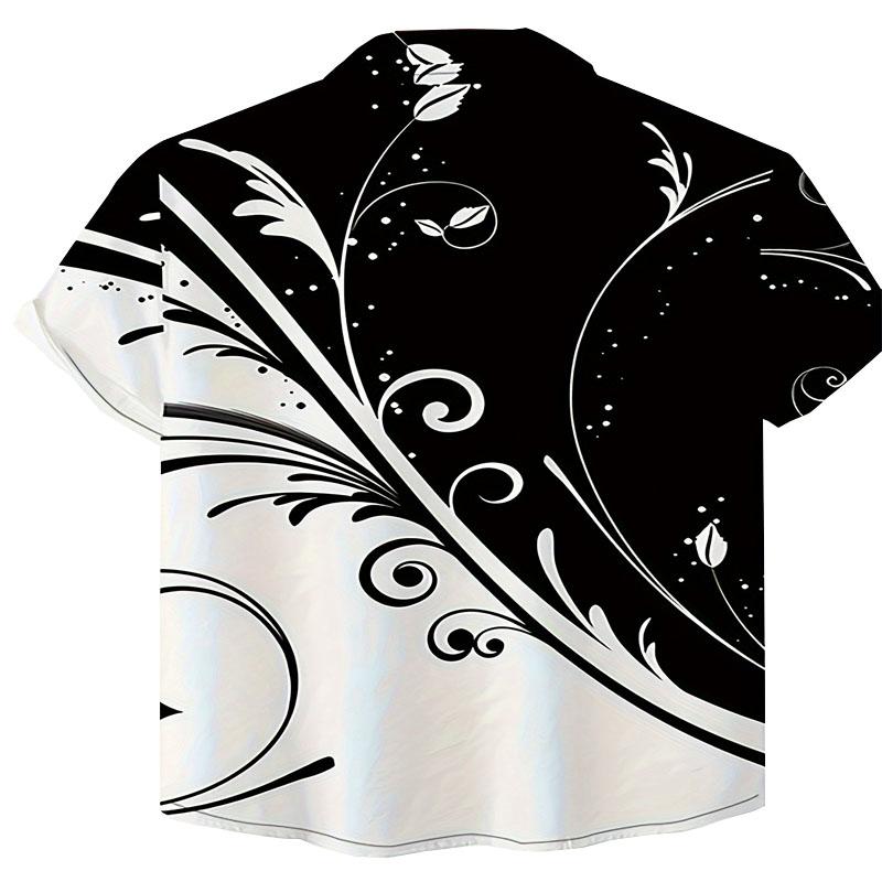 Men's Summer Fashionable Simple Short Sleeved Button Casual Slim Fit Shirt, Trendy and Versatile, Suitable for Beach Vacation