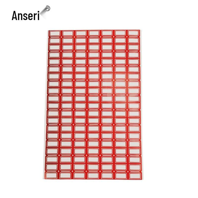 Ansell Blank Handwritten Labels красный