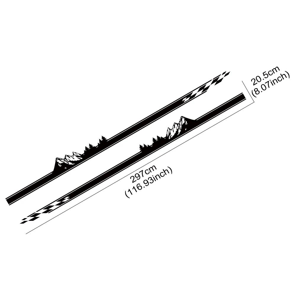 2PCS Pickup Car Door Side Stickers Waterproof Vinyl Decals Car Body Styling Decoration Stickers Accessories For Toyota Tundra