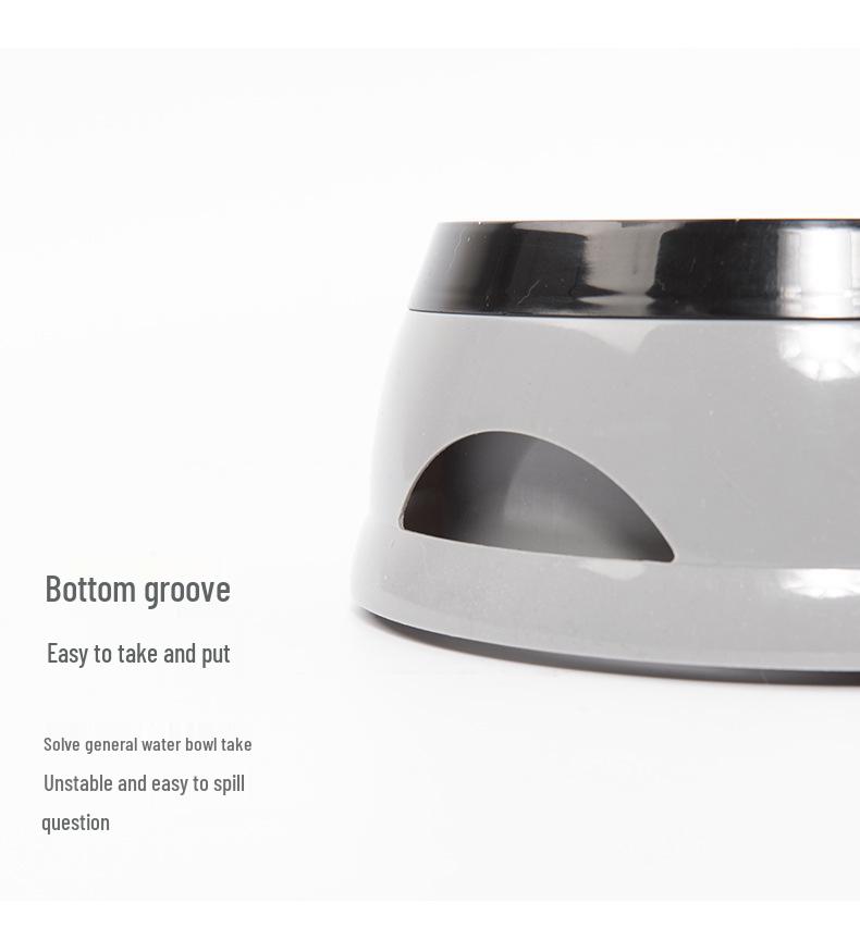 Meianju Non-Slip Splash-Proof Pet Travel Bowl - Spill-Resistant for Dogs & Cats