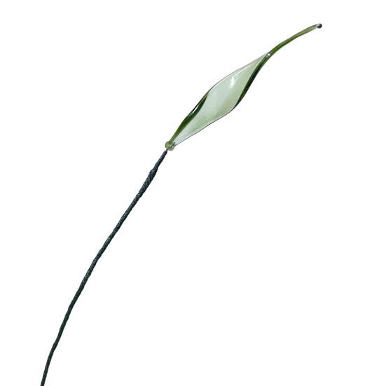 

Yousheng Hand-Blown Glass Flower Decoration with Wire Stem Handmade Colored Glaze Floral Figurine Home Living Room Office Table Flower Vase Ornament Z