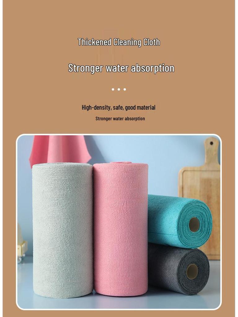 Hand-Tearable Microfiber Kitchen Towels: Absorbent, Disposable, Multifunctional Cleaning Rags