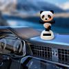 Car Dancing Doll Cartoon Swinging Panda Doll Ornament With Solar Panels Bobblehead Decorative Auto Interior Decoration