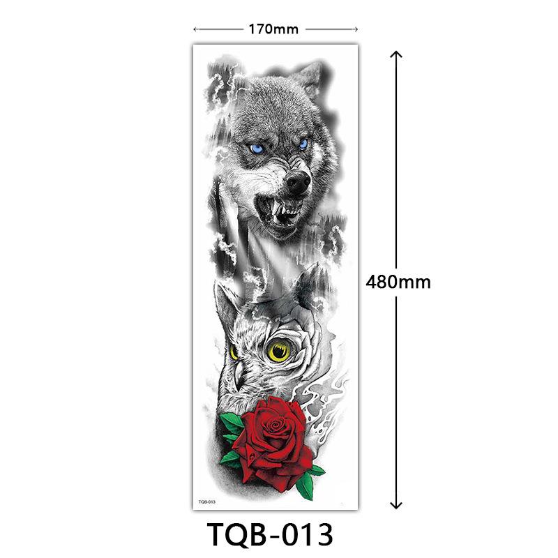 Full Arm Flower Tattoo Stickers - Large Image Design