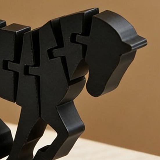 3D Printed Horse Figurine Movable Joints Stress Relief Toy Year of The Horse Ornament Articulated Fidget Toy for Desktop Bookshelf Decoration