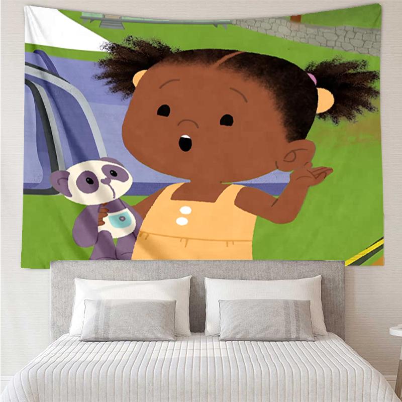 Jojo And Gran Gran Print Tapestry, Backdrop, Easy Setup, Ideal for Bedroom, Office & Living Room, with Aesthetic Wall Hanging Decor.
