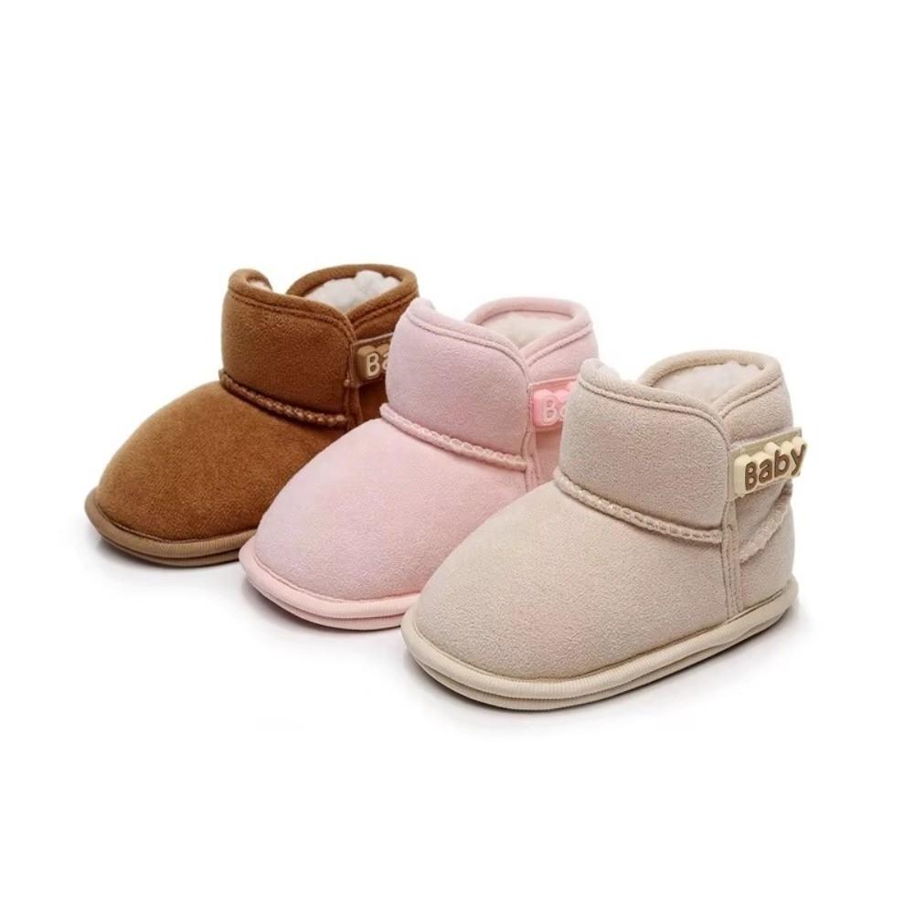 Bottes de Neige Chaudes d'Hiver pour Bébés Chaussons Plats Chaussures pour Nouveau-né Chaussures de Berceau pour Tout-petits Antidérapantes Chaussures de Marche pour Tout-petits et Bébés