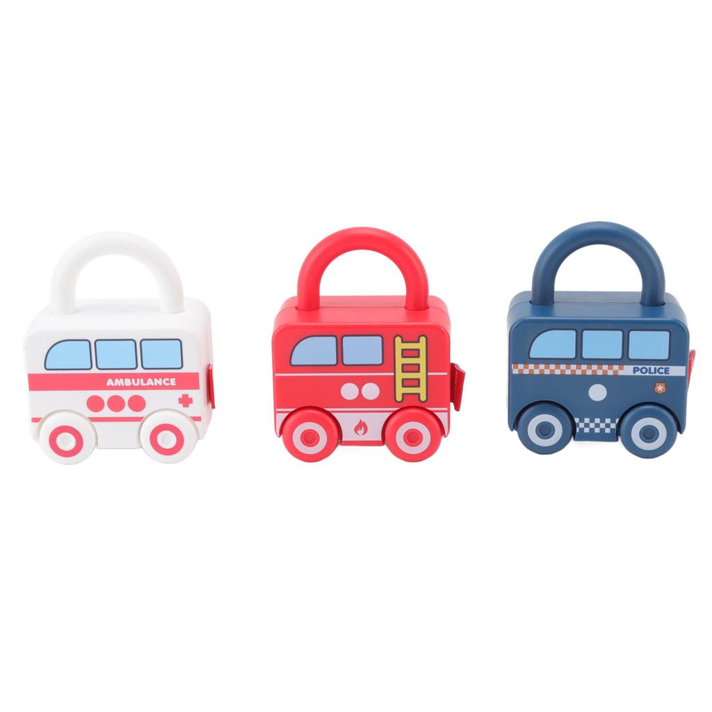 Kids Learning Locks Slideable Car Shape Children"s Learning Lock with Key Puzzle Early Education