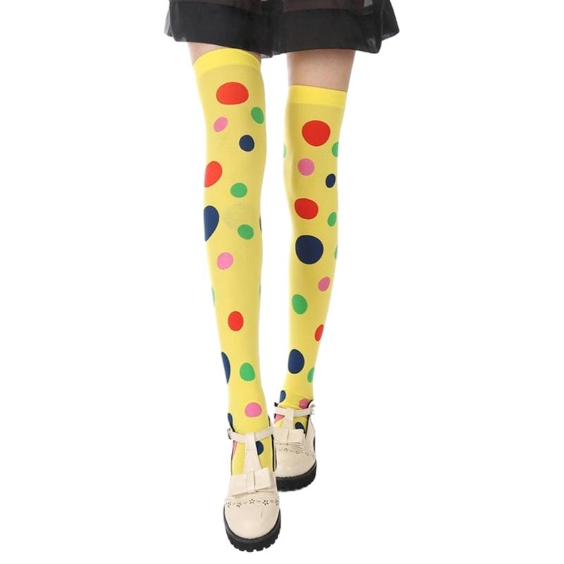 Chaussettes Longues pour Femmes Printemps Été Halloween Au-dessus du Genou Hautes sur la Cuisse Motif Bas Style Campus