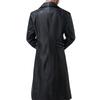 Medieval clothing pu leather coat men's medium and long casual autumn and winter new medieval trench coat