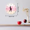 12 inch Modern Simple Ballet Dancer Wall Clock Girl Princess Pink Wall Clock Home Living Room Decorative Girl Bedroom Decor