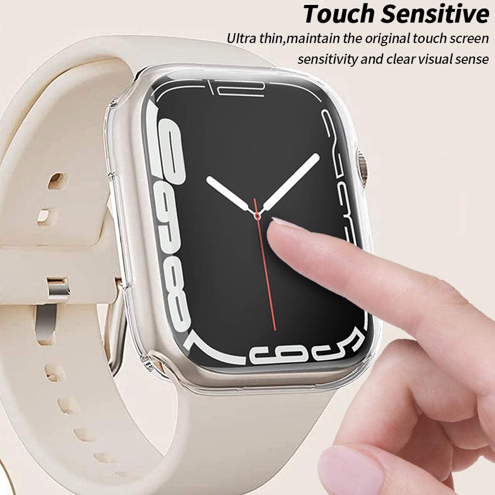 Protective Case For Apple Watch 44mm 40mm 45mm 41mm 42mm 38mm TPU Transparent Protective Shell iWatch Series 9 8 7 6 5 3 SE Case