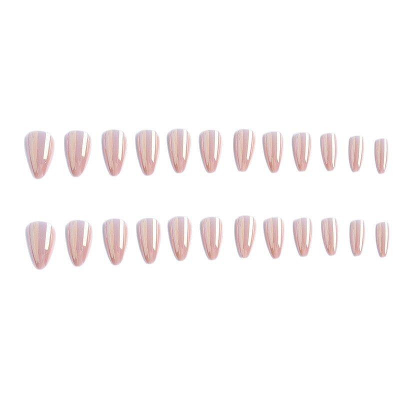Aurora Mermaid Almond-Shaped Laser Press-On Nails