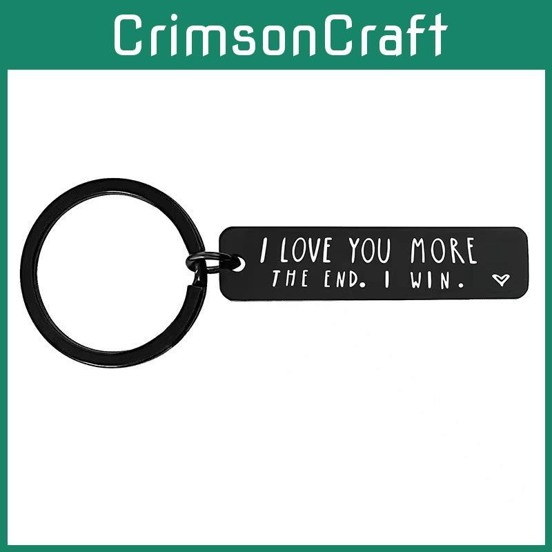 Elegancki Breloczek ze Stali Nierdzewnej Kocham Cię Bardziej Koniec Przemyślany Prezent Dla Bliskich