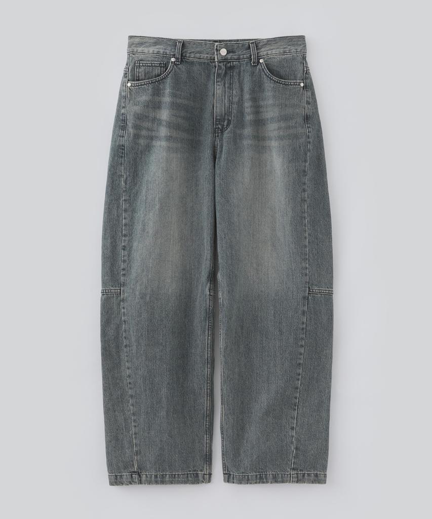 Pabeulega Pinch Curved Denim Pants (Smoke Indigo)