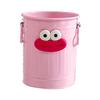 Cartoon Pen Holder Retro Bucket Shape Desk Organizer Large Capacity Storage Holder for Pens Pencils Makeup Brushes