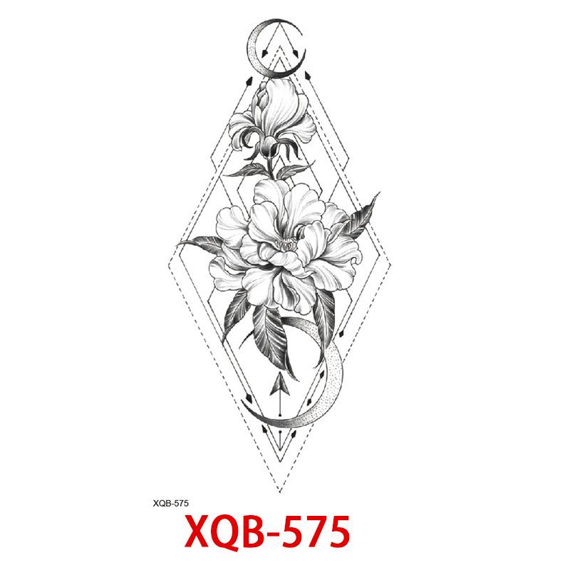 Small Full Arm Tattoo Sticker, Flower Letters, Plain Flower Tattoo Sticker Tattoo