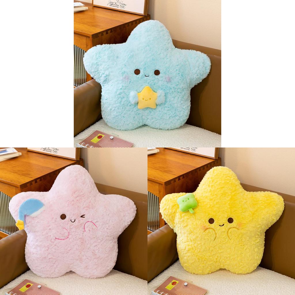 Star Shaped Plush Pillow With Pp Cotton Filling For Bedroom Decor And Sofa Comfort
