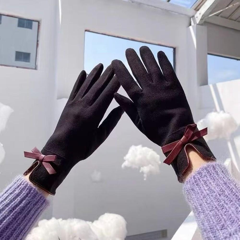 Thickened Plush Winter Driving Gloves Windproof Material Women Fleece Gloves for Women
