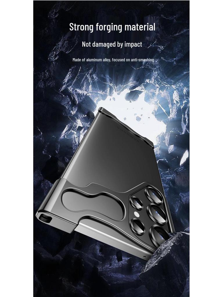 Samsung S24+ Ultra Metal Case: Borderless, Drop-Proof, Bare-Metal Feel