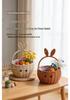 Handcrafted Rattan-Style Basket: Multi-Purpose for Storage, Fruit, Flowers, Souvenirs, or Outdoor Use