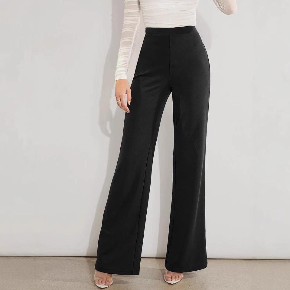 

Women s High Waist Wide Leg Flare Pants - European & American Fashion L