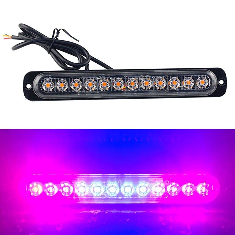 1pc Stroboscopes LED Strobe Warning Light Bar Grille Flashing Truck Car Beacon Signal Lamp 12V 24V Emergency Light