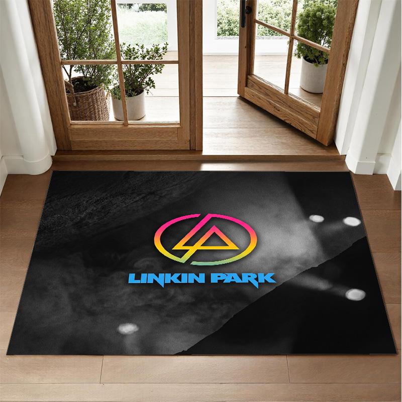 Linkin Park Design Crystal Velvet Rug Soft Decorative Mat for Bedroom Entrance