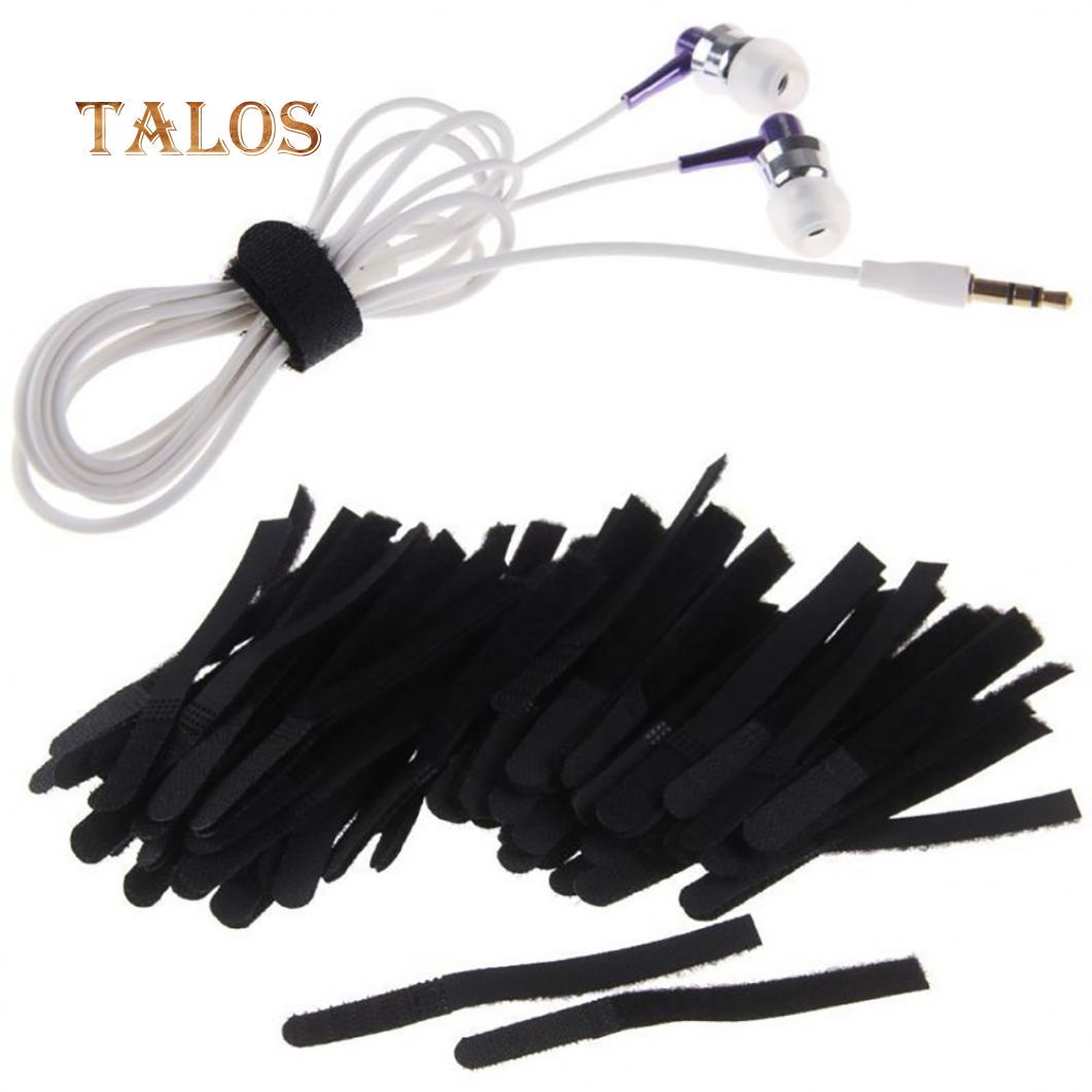 

100Pcs Reusable Nylon Hook Loop Earphone Cable Cord Ties Tidy Straps Organizer Computer Gadgets