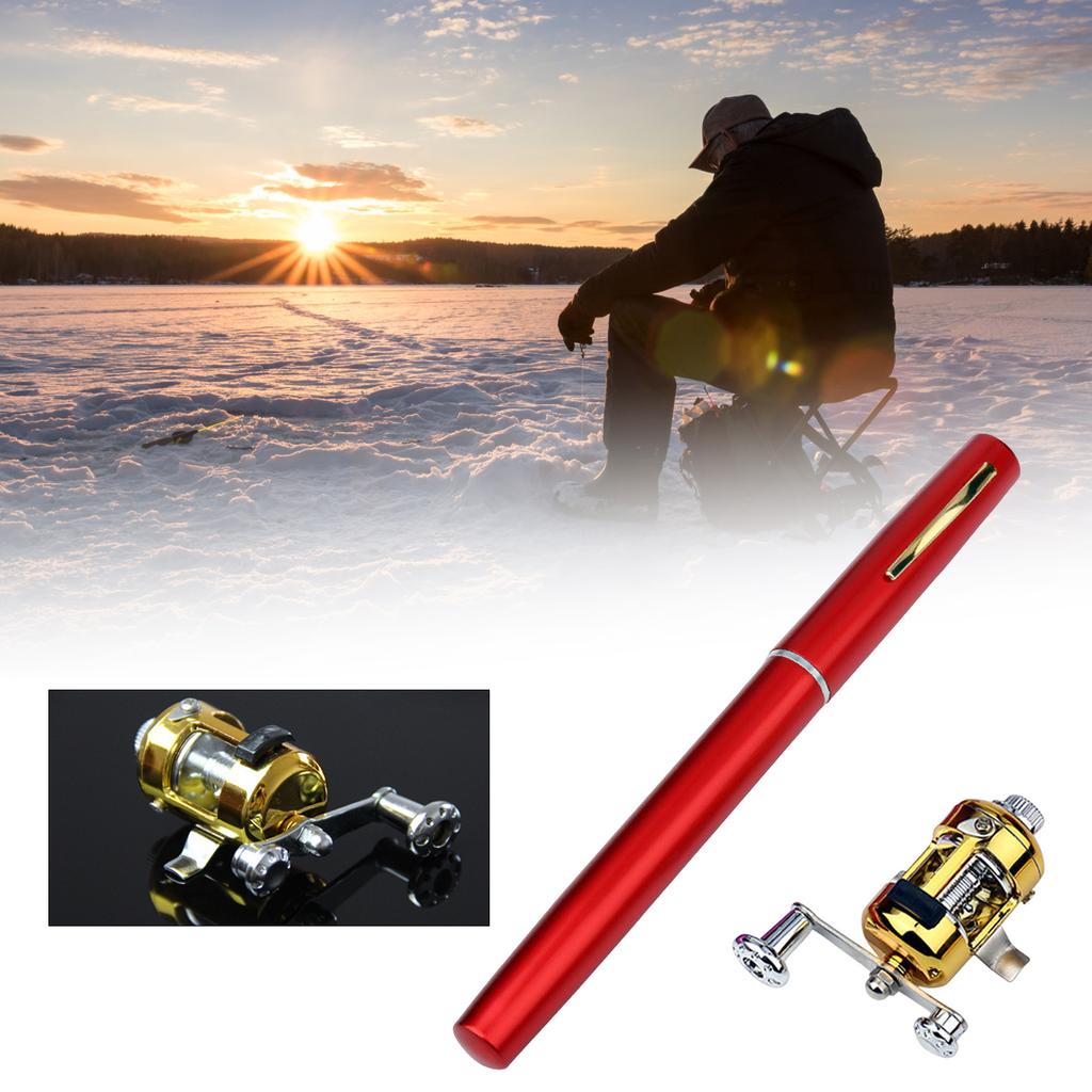 Portable Pocket Fishing Rods Aluminum Alloy Non Slip Telescopic Fastness Fishing Rod for Freshwater Saltwater Fishing