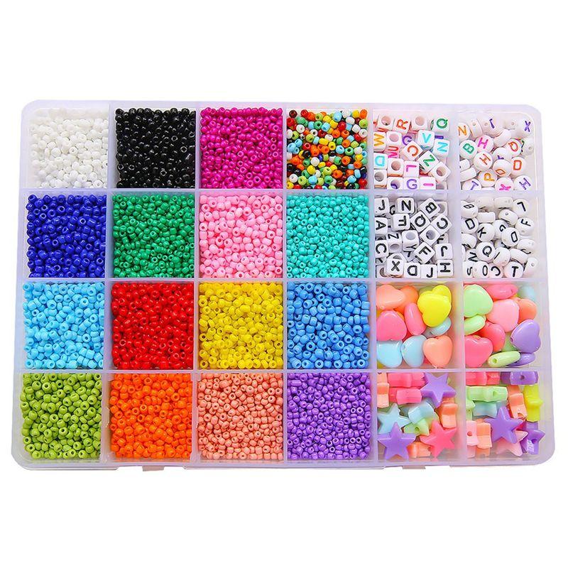 A95D-Glass Seed Beads Box Set With Tools Alphabet Beads Pendant Making For Jewelry Making Bracelet Rings DIY Accessories Jewelry