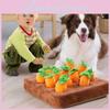 Plush Carrot Dog Interactive Toy For Stress Relief And Chewing Fun