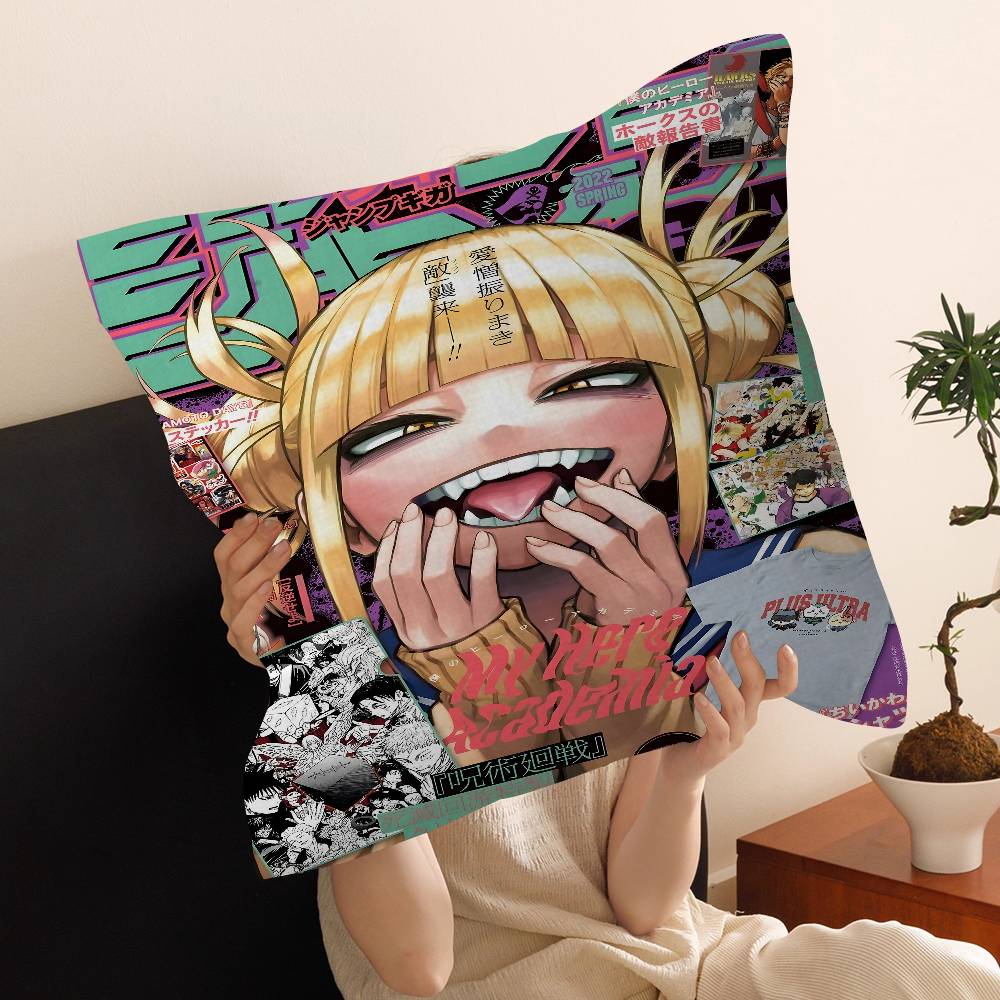 My Hero Academia Himiko Toga Office Cushion Pillowcase Car Cushion CoverXCM Lumbar Pillowcase Sofa Pillowcover